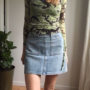 Denim mini skirt